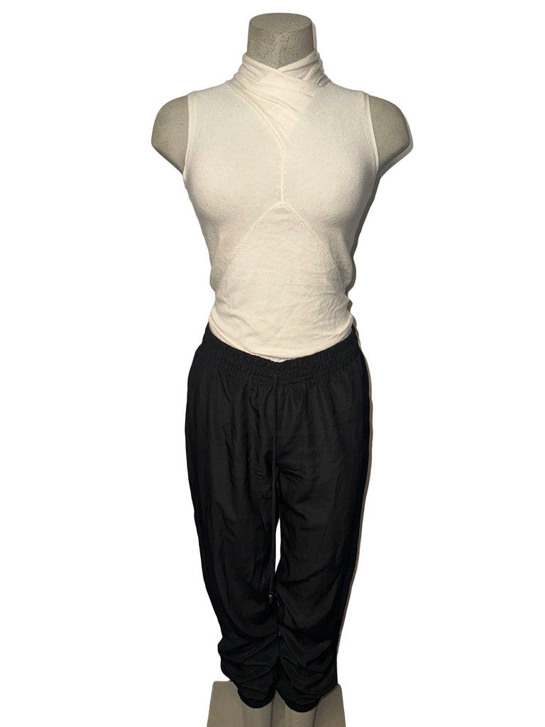 GUESS Black Ruched Jogger Pants - Size M/M