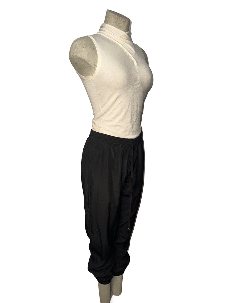 GUESS Black Ruched Jogger Pants - Size M/M