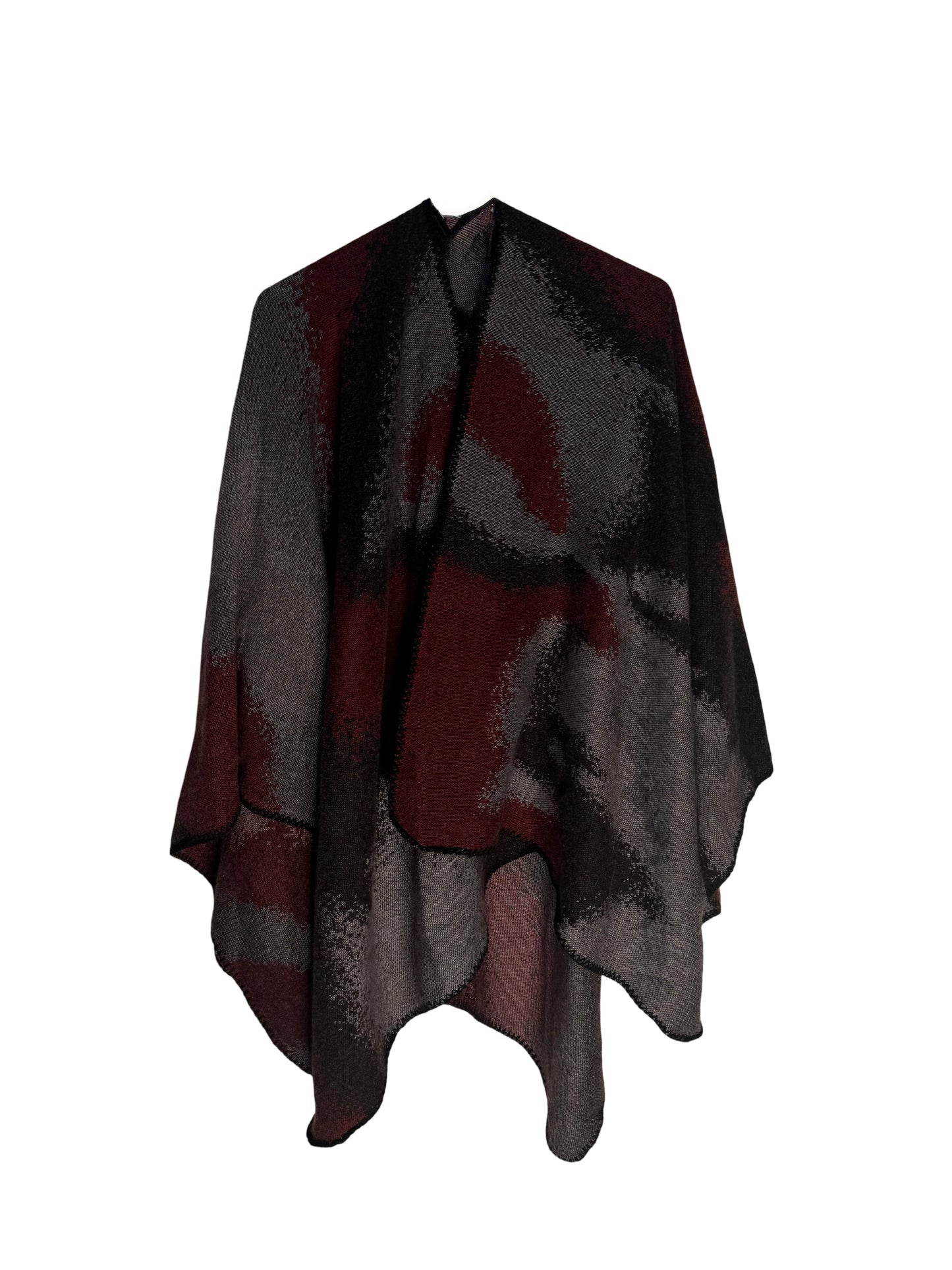 Elegant Abstract Pattern Poncho Wrap