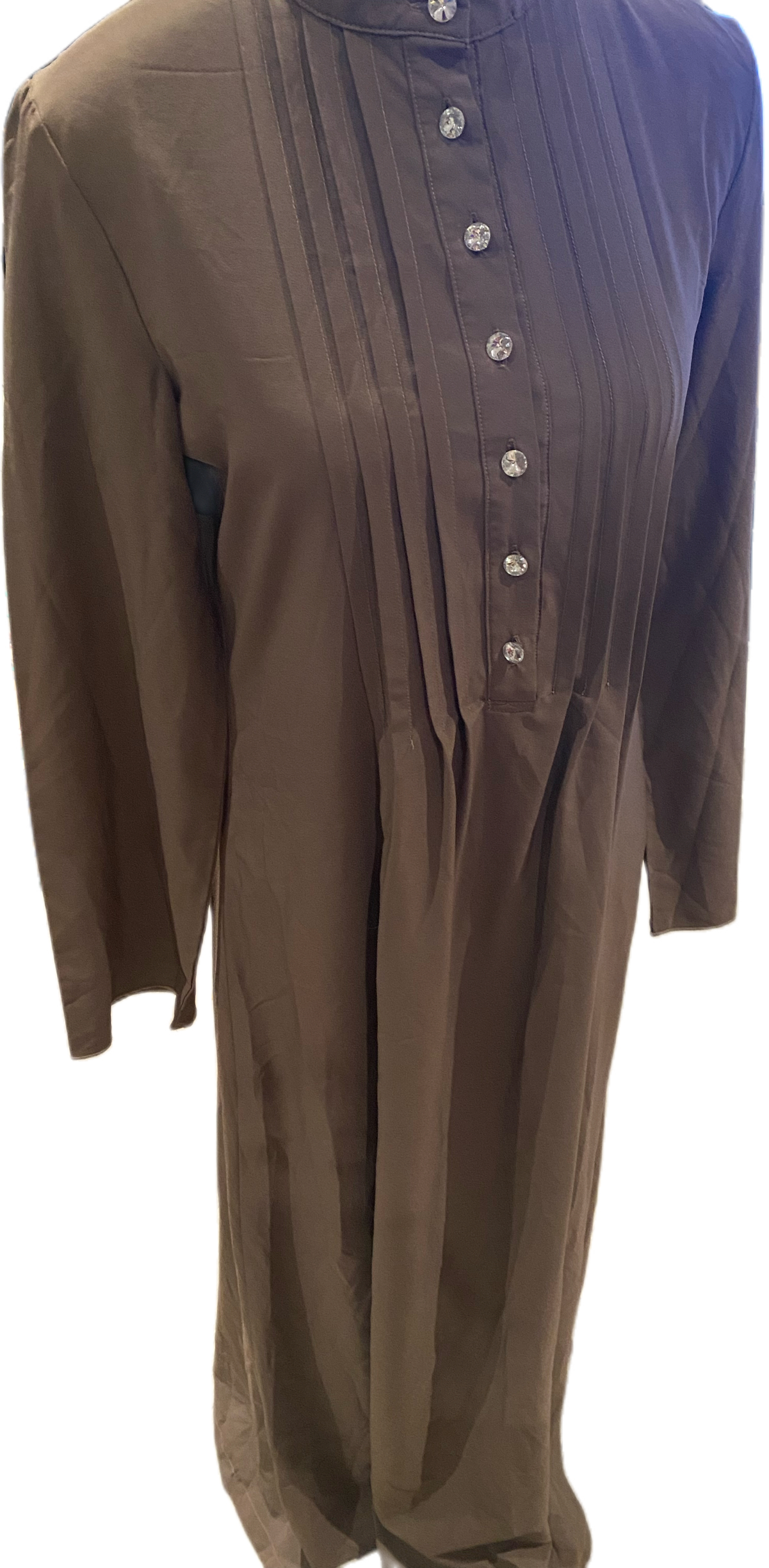 Coffee Pleated Abaya