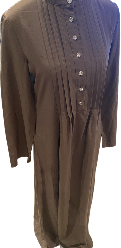 Coffee Pleated Abaya