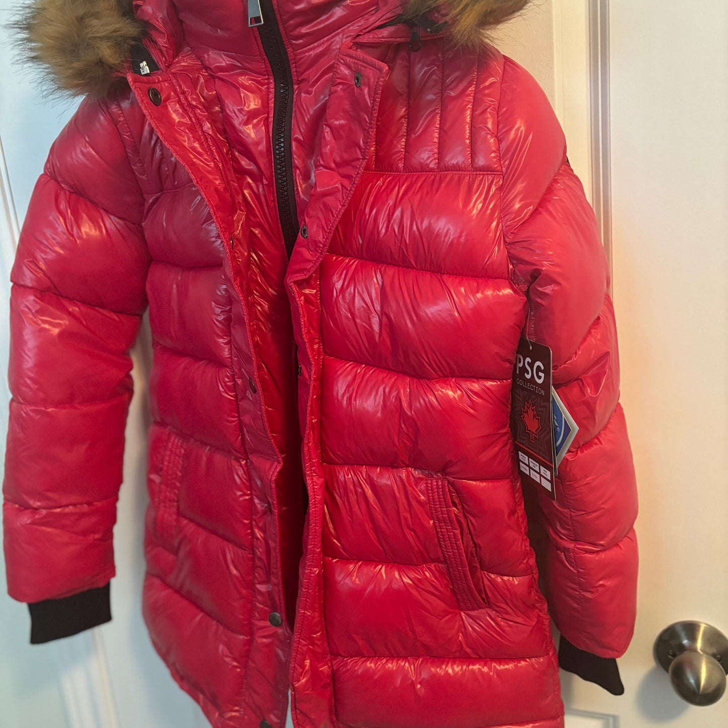 NWT Red Fur-Hood Coat