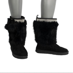 Size 11 Women’s Faux Fur Winter Boots with Rhinestone Detail