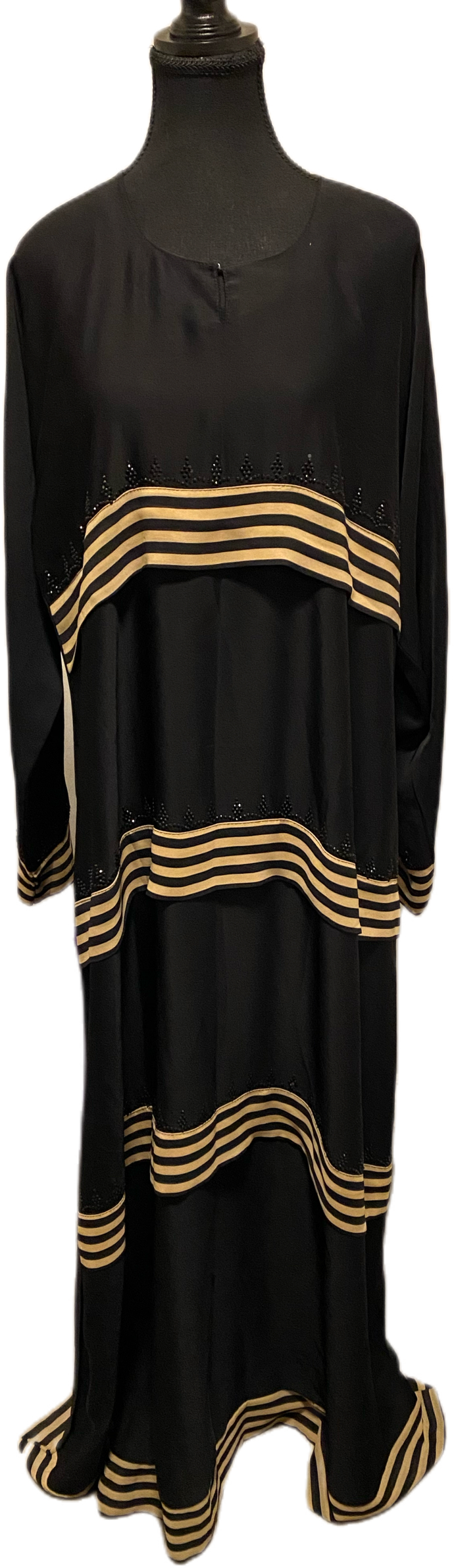 Sparkling Abaya with Stripes