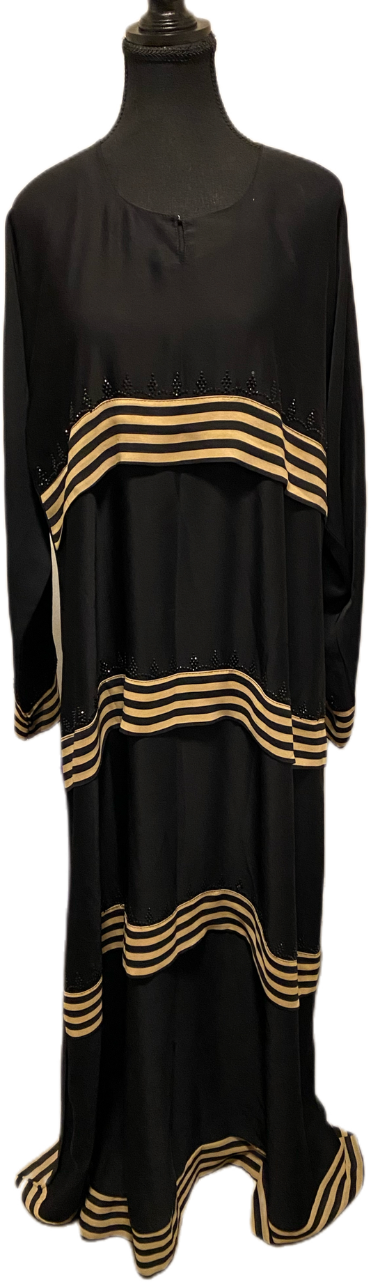 Sparkling Abaya with Stripes