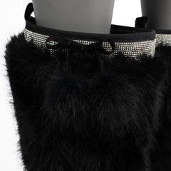 Size 11 Women’s Faux Fur Winter Boots with Rhinestone Detail
