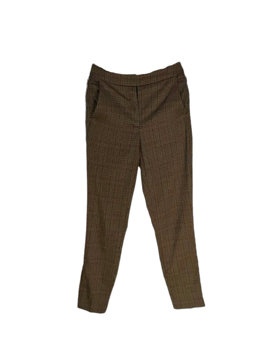 Suzy Shier Tailored Plaid Ankle Pants – Classic Brown