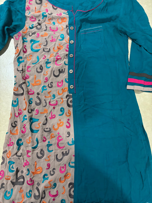 Arabic Alphabet Kurti