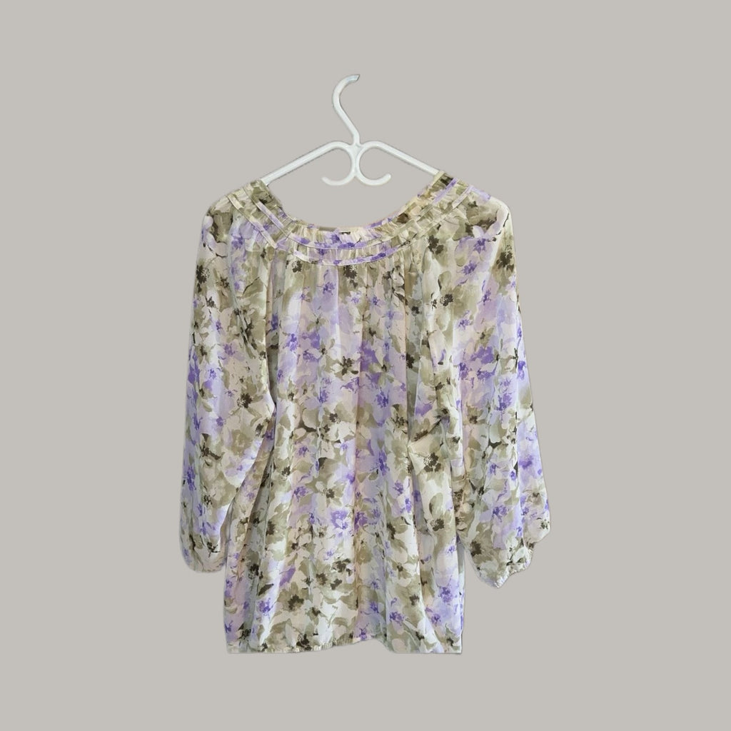 Northern Reflections Purple Sheer Dress Top