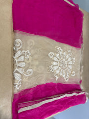 Pink & Creme Dupatta