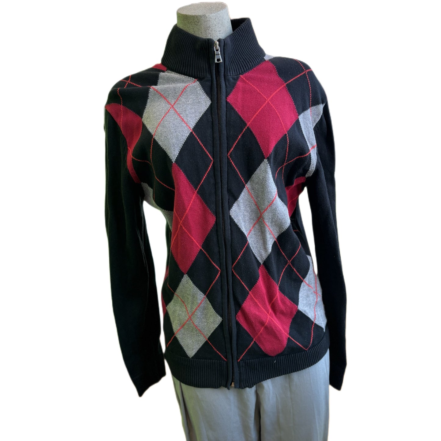 Cozy Argyle Zip