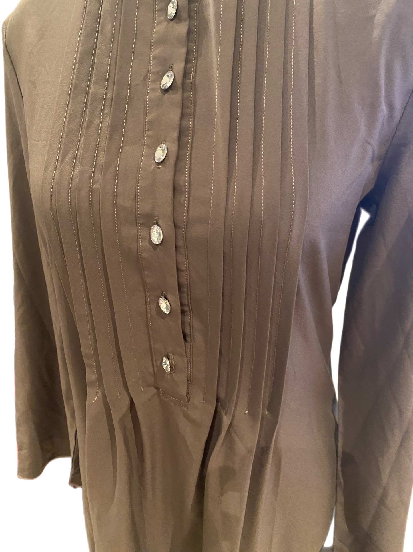 Coffee Pleated Abaya