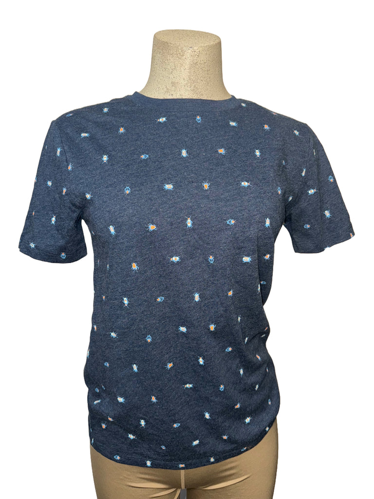 Old Navy Navy Blue Beetle Print Tee – XL (14–16)