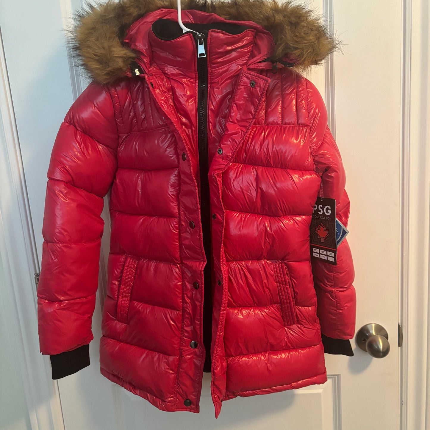 NWT Red Fur-Hood Coat