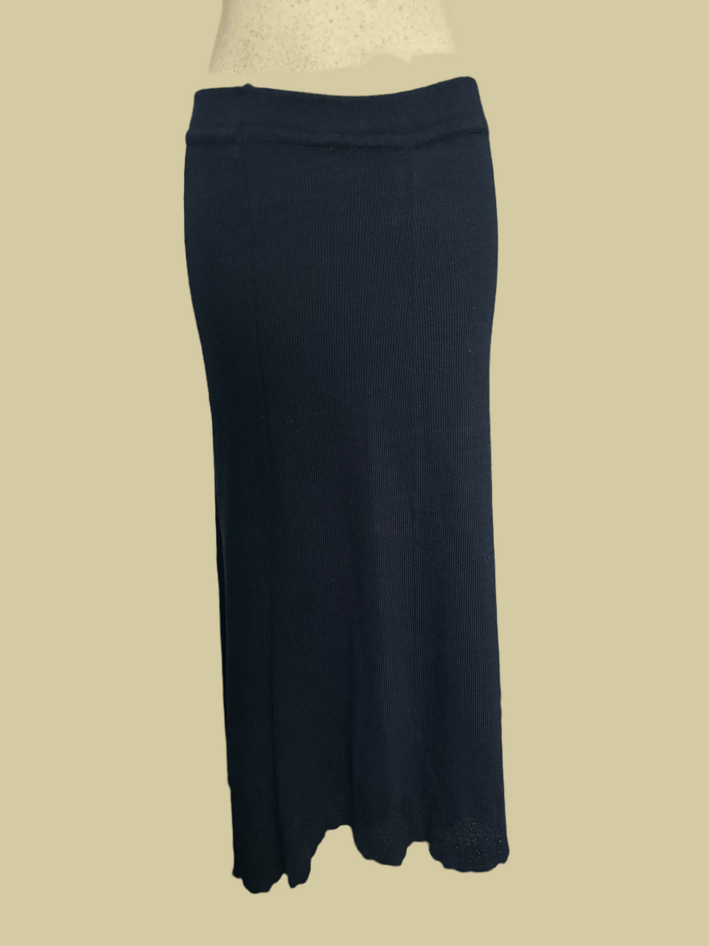 Navy Knit Maxi Skirt