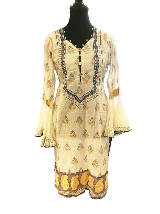 Elegance Kurti in Cream