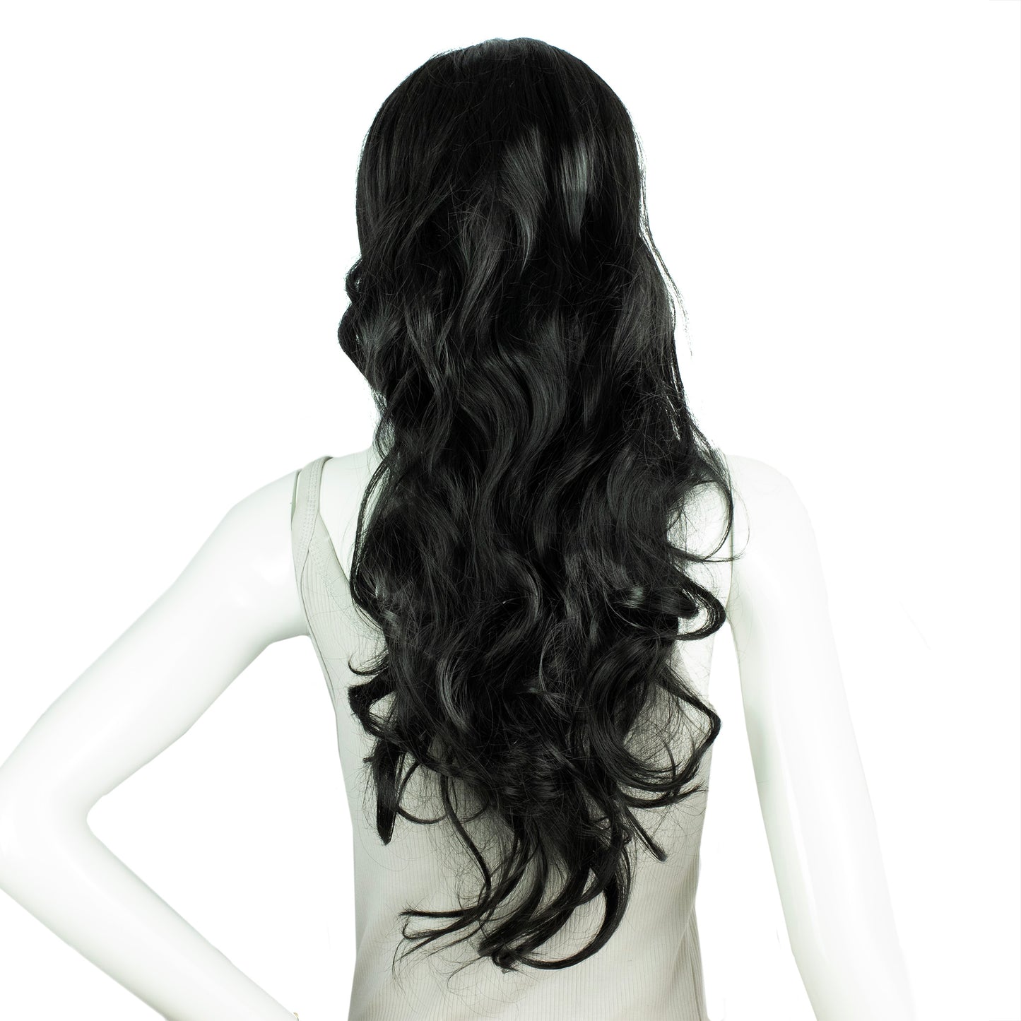 Long Wavy Synthetic Wig – Black