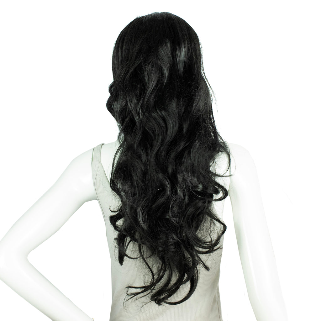 Long Wavy Synthetic Wig – Black