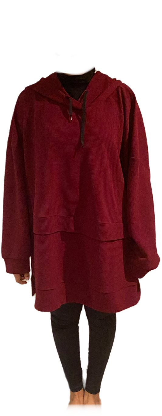 Oversized Burgundy Hoodie