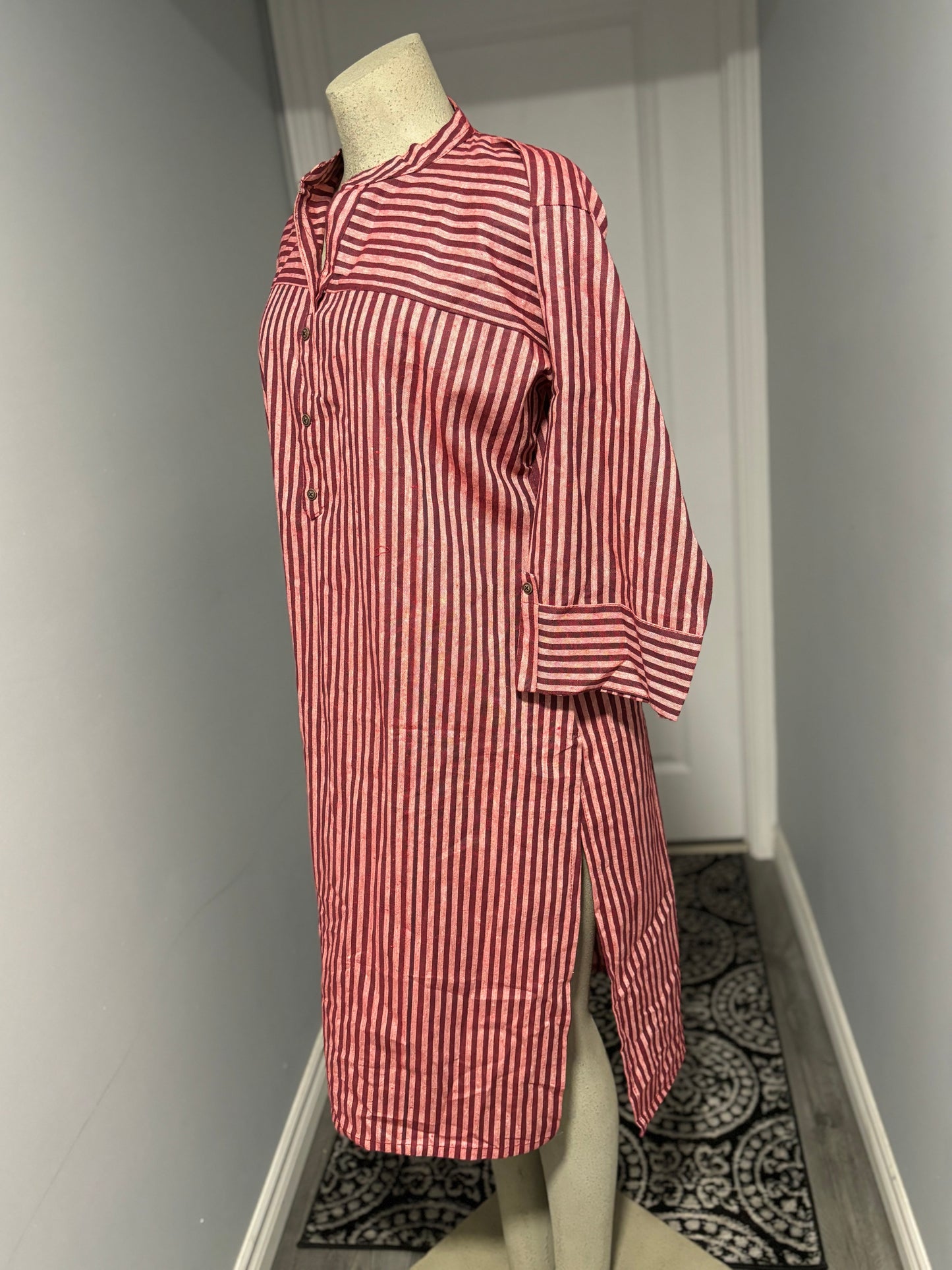 Red PinStripe Kurta