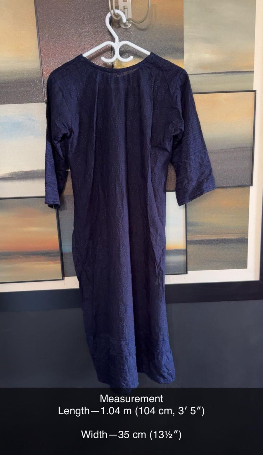 Navy Blue Layering Kurta