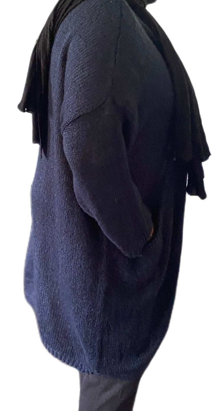 Navy Oversized Cardigan