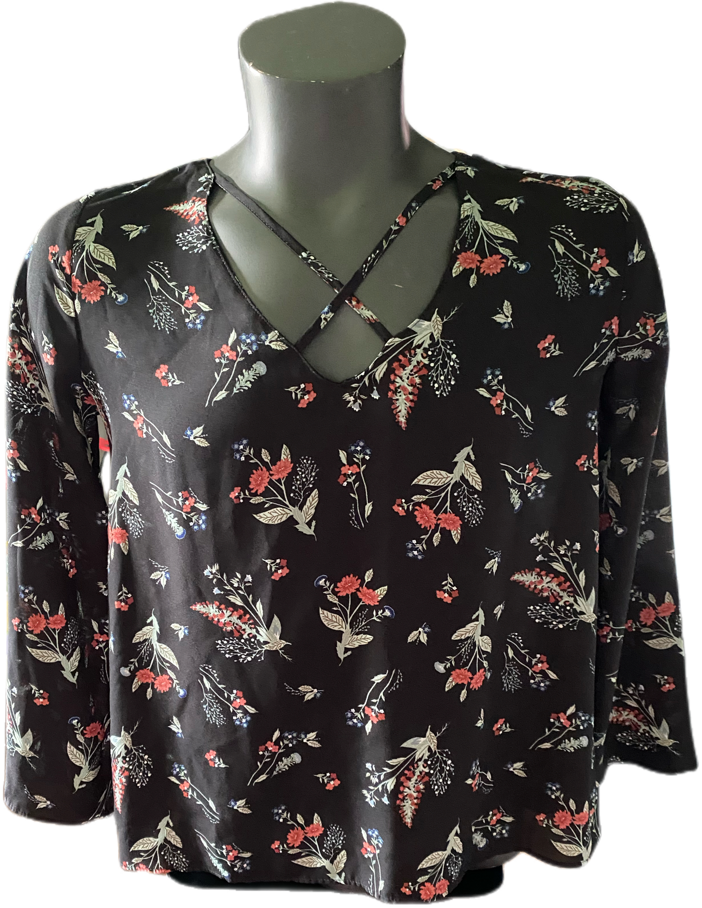 Wildflowers Black Blouse