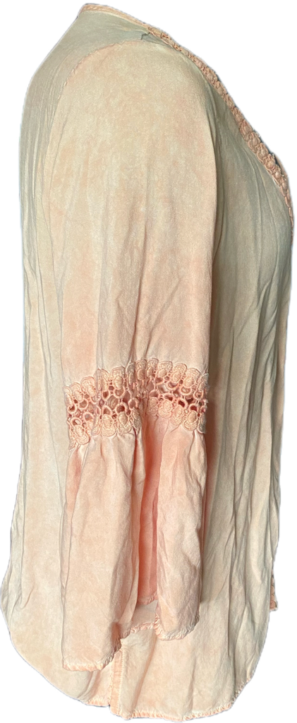 Peach Peasant Top